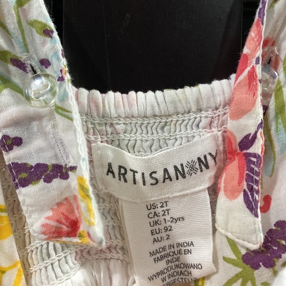 Artisan NY toddler Boho dress crochet floral size 2T - Picture 7 of 8